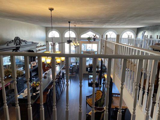 Downstairs view from upstairs