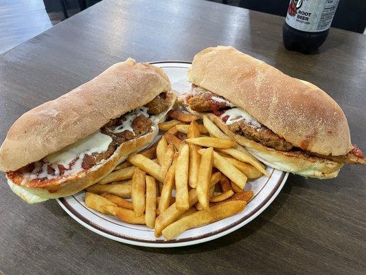 Looks good but when I order chicken Parm sandwich that's what I want not frozen chicken fingers on some bread covered in sauce