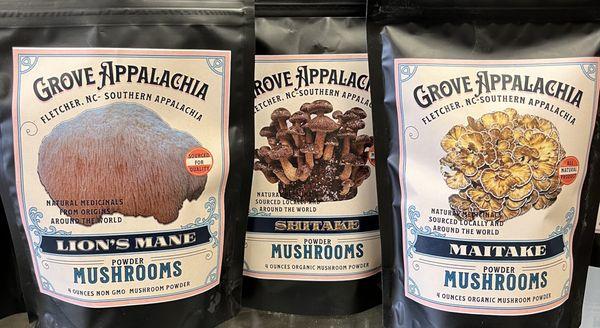 Lion's Mane, Shiitake, and Maitake mushroom powders