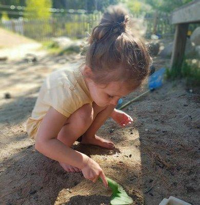Outdoor Free play s important for exploration, gross motor, social and emotional development.
