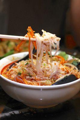 Khao Poon (Lao Curry) ($16.50) - shredded chicken in curry with vermicelli rice noodles. Not great but better than the other items I tried.