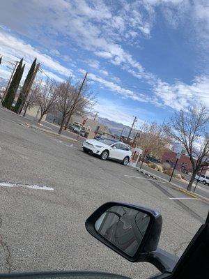 Eating takeout from Erick Shat's Bakkery!