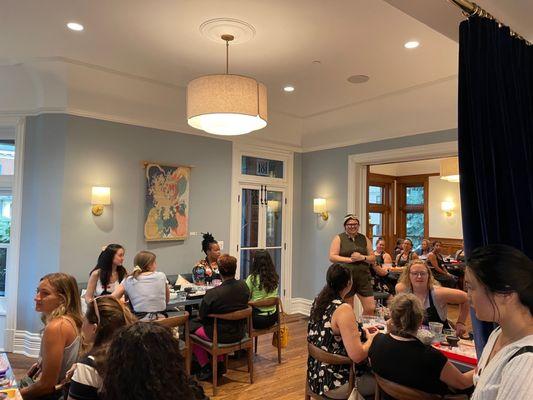 Annette introducing the event