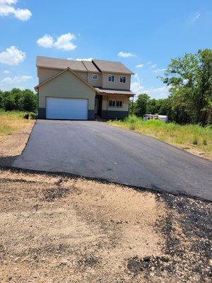 New asphalt driveway