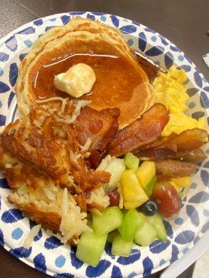 I work at Schneider Electric and today they gave a ya a free meal from IHOP and it was very good