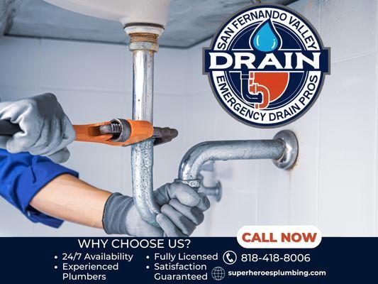 Clogged drain? Water leak? Pipe burst? Our plumbers save the day!
