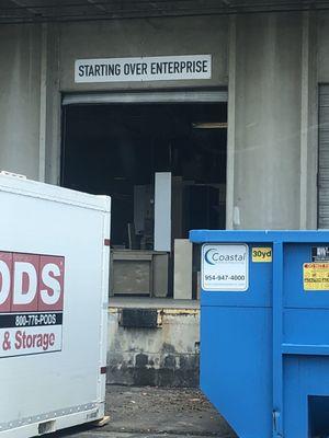 Back entrance ...