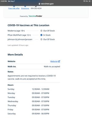States walk-ins ALSO called and was told be there by 1. 1pm is not listed anywhere online