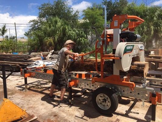 We mill our lumber on site from local urban neighborhood trees