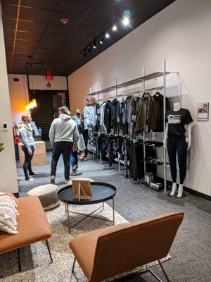 Cute workout outfits and waiting area