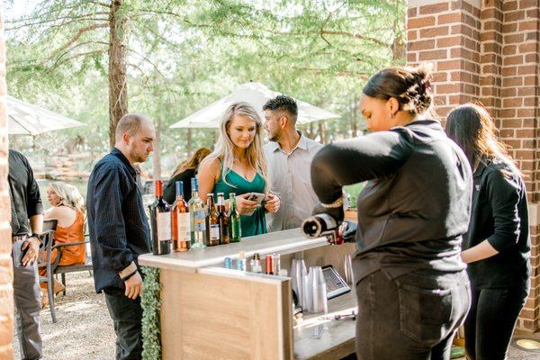 Cocktail hour takes place in our beautiful garden!