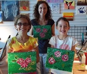 We are always having fun at Painting 4 Fun and step by step instruction is always provided.