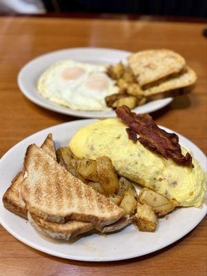 loaded baked potato omelette ($16)