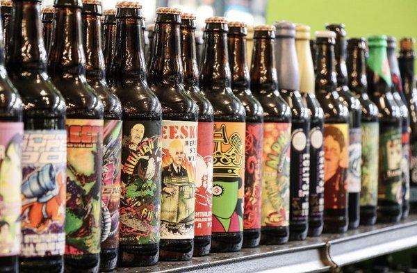 Diverse selection of beverages.