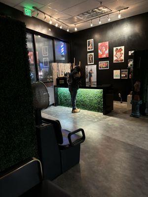 Comfortable seating or browse the mall while you wsit