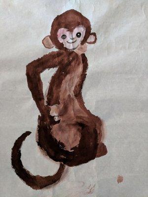 Result of Chinese brush painting class. Created by my elementary school aged child.