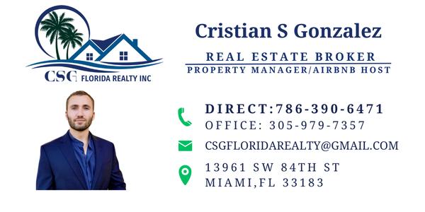 Cristian Gonzalez - CSG Florida Realty