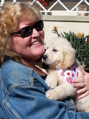 Rahel with our receptionist, Sasha.