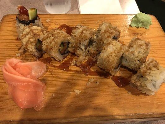 Crunchy salmon rolls