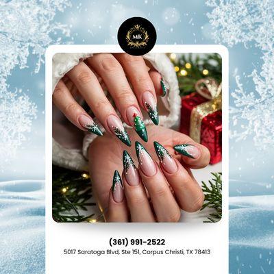 Want to feel extra special this Christmas? Fresh nails always do the trick! Come see us! Schedule today!