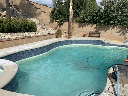 After media blasting and re-sealing.