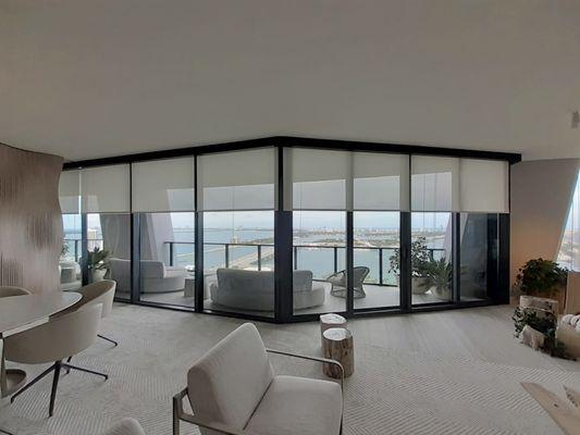 Our clients beautiful scenery is still visible because of our sunscreen shades. Simple and effective.