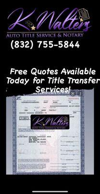 K Walters Auto Title and Notary