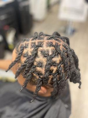 Inner loc with rope twist