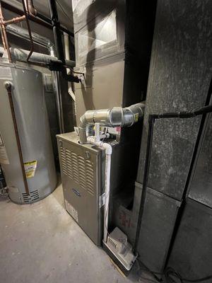 Furnace installation.