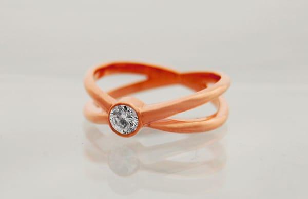 Rose Gold X RIng