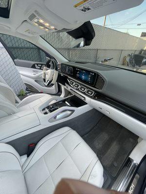 White interior full leather clean and leather milk conditioning with Swissvax top UK product!
