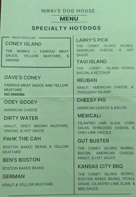 List of the standard specialty dogs