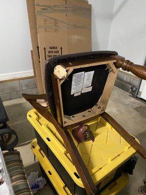 Broken chair