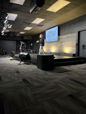 The pastor bringing it