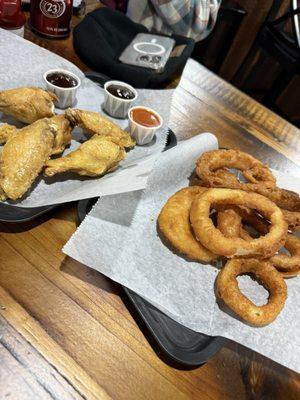 Wings and Onion Rings