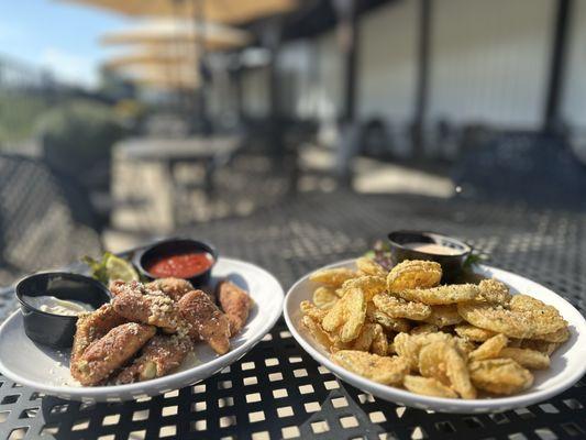 Fried Artichokes and Fried Pickles
