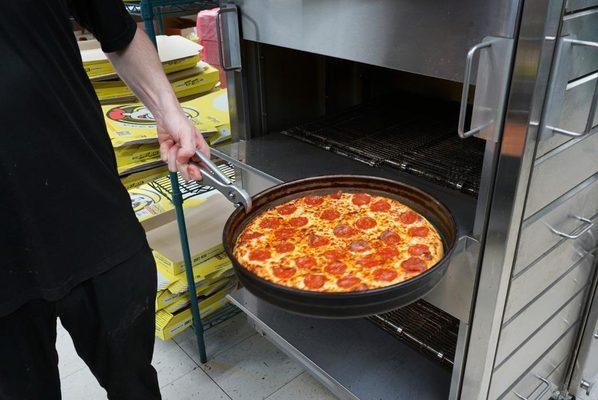 Pizza made fresh to order