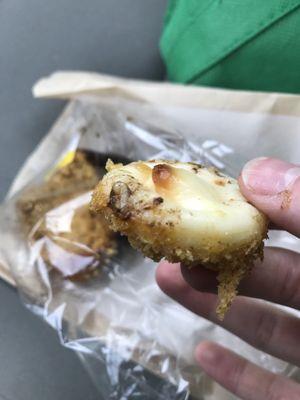 Cream cheese disc that came off of my muffin. The old school Starbucks cream cheese muffins were way better quality.