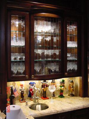 Custom glass for furniture and cabinetry. Glass shelves.