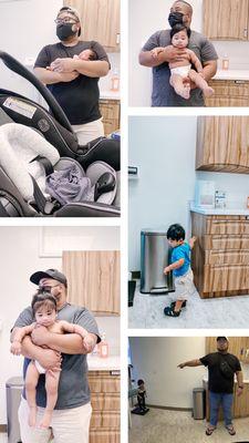 Our son at his milestone visits - birth till present