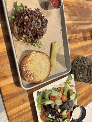 Mushroom feta turkey burger!!!