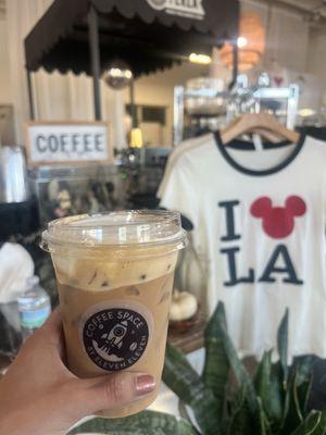 Salted coconut iced latte