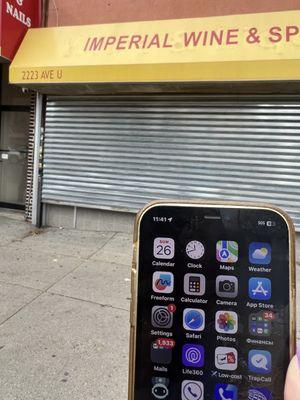 Front Store + time and day