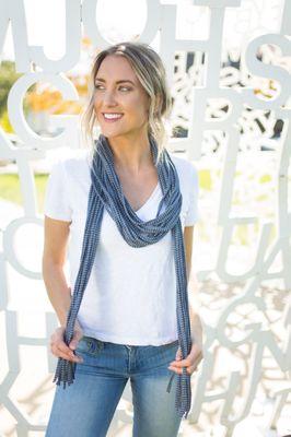 Dona Bela Shreds Fiona Shred. Sustainable, easy-to-wear, comfortable scarf collection.