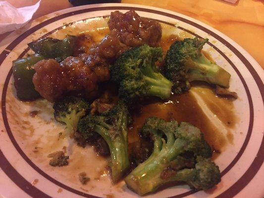 Chicken and broccoli