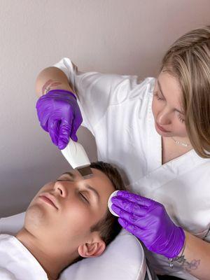 Ultrasound cleaning procedure