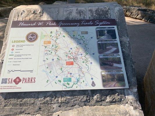 The map of the entire greenway