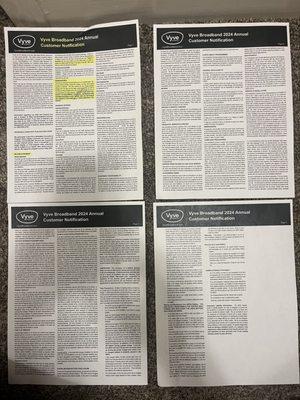 Sneaky One-Sided Billing Policy they don't include on monthly billing statement, but have it hidden/all caps ready to get you!