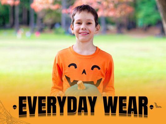 Festive and comfy! Everyday Halloween tees for pumpkin-patch style.
