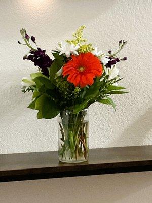 Flowers from Dr. Brent Mason and Dr. Brent Boyse, after a procedure I recently had.